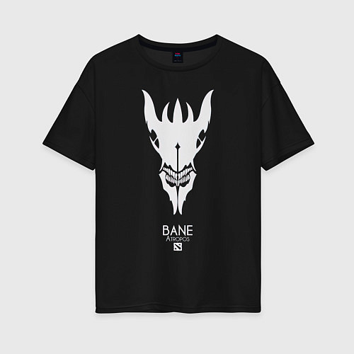 Женская футболка оверсайз Bane из Доты 2 / Черный – фото 1