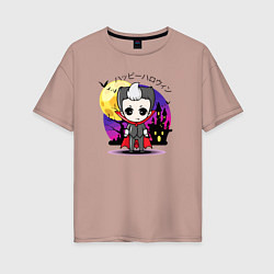 Женская футболка оверсайз Японский вампир малолетка