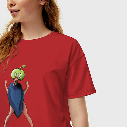 Женская футболка оверсайз Суйка доктор Стоун / Красный – фото 3