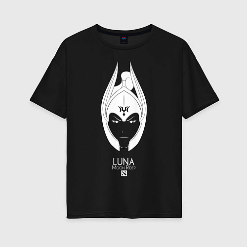 Женская футболка оверсайз Luna из Доты 2 Moon Rider / Черный – фото 1