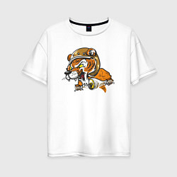 Женская футболка оверсайз Hey, Tiger!