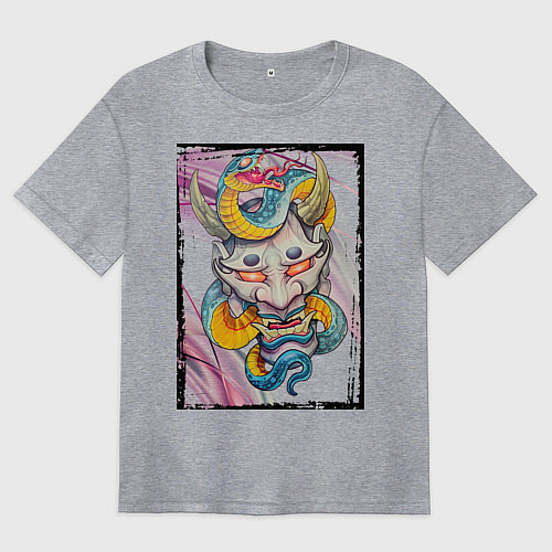 Женская футболка оверсайз Ханья / Меланж – фото 1