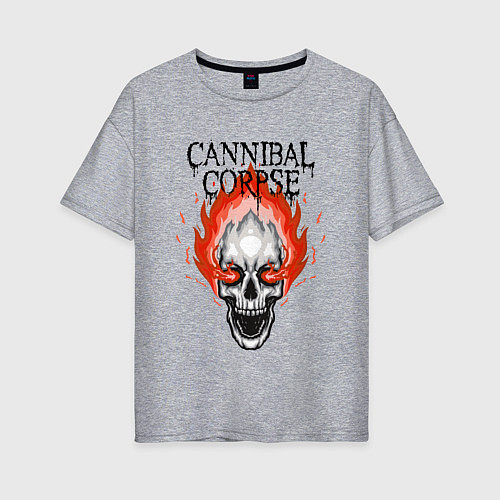 Женская футболка оверсайз Cannibal Corpse Труп Каннибала Z / Меланж – фото 1