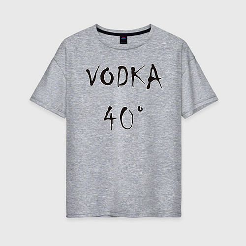 Женская футболка оверсайз Vodka 40 / Меланж – фото 1