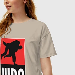 Футболка оверсайз женская Judo, цвет: миндальный — фото 2