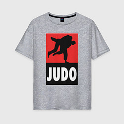Футболка оверсайз женская Judo, цвет: меланж