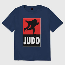 Футболка оверсайз женская Judo, цвет: тёмно-синий