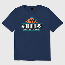 Футболка оверсайз женская 43 HOOPS, цвет: тёмно-синий