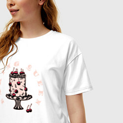 Футболка оверсайз женская Королева выпечки Baking Queen, цвет: белый — фото 2