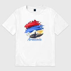 Футболка оверсайз женская Brush Armenia, цвет: белый