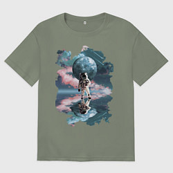 Женская футболка оверсайз Зеркальное Отражение