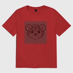 Женская футболка оверсайз Tiger Cub illusion