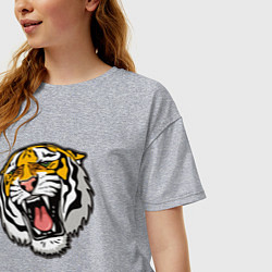 Футболка оверсайз женская Tiger, цвет: меланж — фото 2