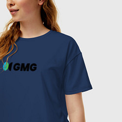 Футболка оверсайз женская GeoManGroup, цвет: тёмно-синий — фото 2