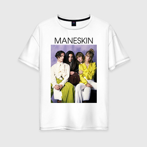 Женская футболка оверсайз Maneskin / Белый – фото 1