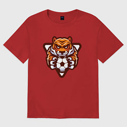 Женская футболка оверсайз Football Tiger