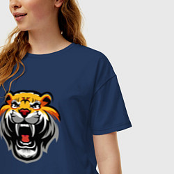 Футболка оверсайз женская Power Tiger, цвет: тёмно-синий — фото 2