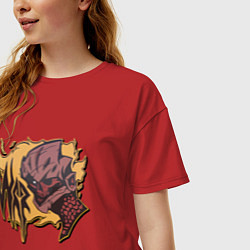 Футболка оверсайз женская War CS, цвет: красный — фото 2