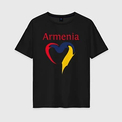 Женская футболка оверсайз Armenia Heart