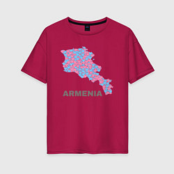 Женская футболка оверсайз Люблю Армению