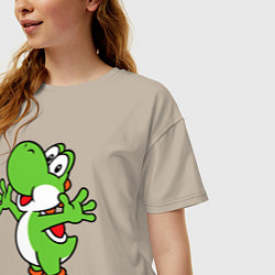 Футболка оверсайз женская Yoshi, цвет: миндальный — фото 2