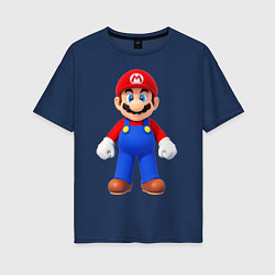 Футболка оверсайз женская Mario, цвет: тёмно-синий