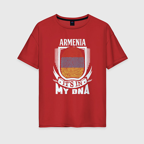 Женская футболка оверсайз Армения в ДНК / Красный – фото 1