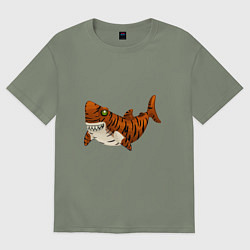Женская футболка оверсайз Tiger Shark