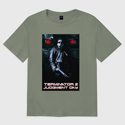 Футболка оверсайз женская Terminator JD, цвет: авокадо