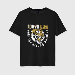 Женская футболка оверсайз Tiger - Japan