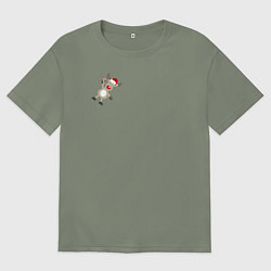 Женская футболка оверсайз Новогодний Олень!