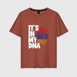 Женская футболка оверсайз ДНК - Армения