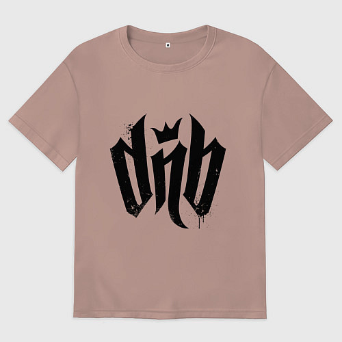 Женская футболка оверсайз DnВ / Пыльно-розовый – фото 1