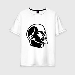 Футболка оверсайз женская Ленин Владимир Ильич, цвет: белый