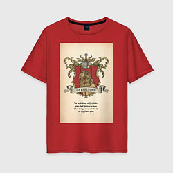 Женская футболка оверсайз Гриффиндор баннер