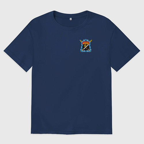 Женская футболка оверсайз Терское КазВ с Эмблемой / Тёмно-синий – фото 1