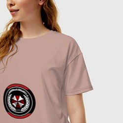 Футболка оверсайз женская Umbrella Security, цвет: пыльно-розовый — фото 2