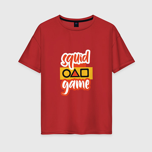 Женская футболка оверсайз Squid Game Fan / Красный – фото 1