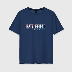 Женская футболка оверсайз BATTLEFIELD 2042 LOGO GLITCH