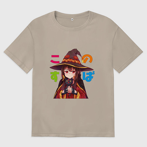 Женская футболка оверсайз Meg Black Cаt / Миндальный – фото 1