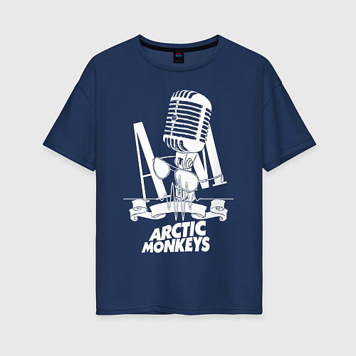 Женская футболка оверсайз Arctic Monkeys, рок / Тёмно-синий – фото 1