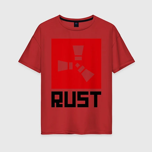 Женская футболка оверсайз Rust / Красный – фото 1