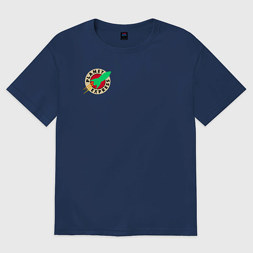 Женская футболка оверсайз Футурама - Межпланетный экспресс / Тёмно-синий – фото 1