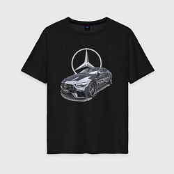 Женская футболка оверсайз Mercedes AMG motorsport