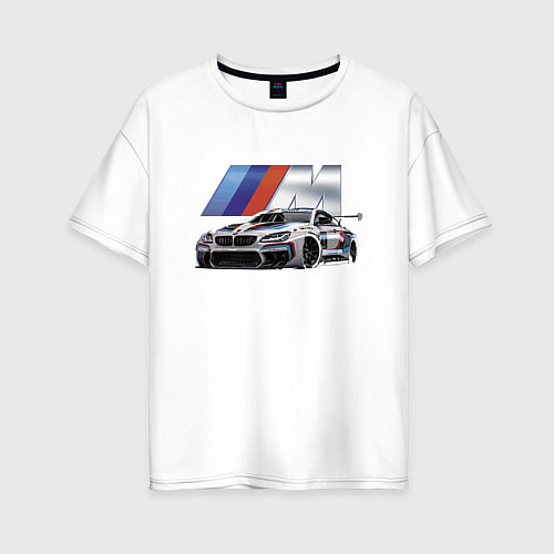 Женская футболка оверсайз BMW Motorsport Racing Team / Белый – фото 1