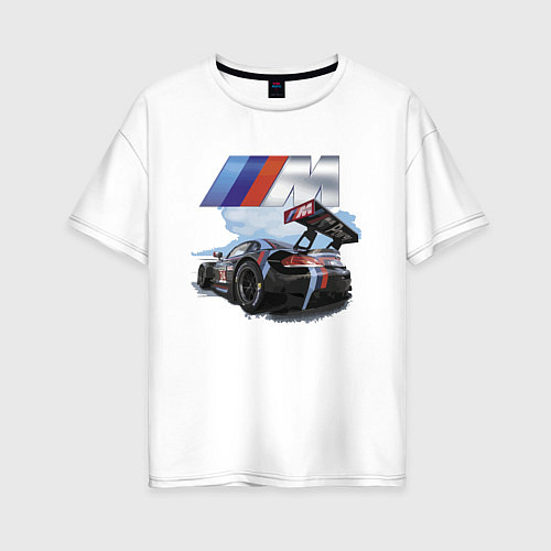 Женская футболка оверсайз BMW M POWER Motorsport Racing Team / Белый – фото 1