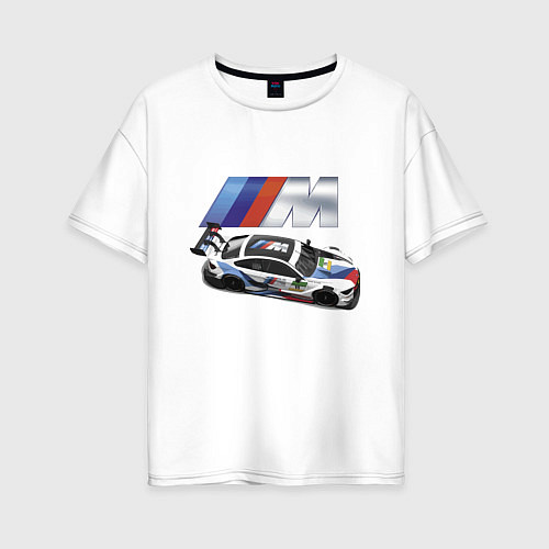 Женская футболка оверсайз BMW Great Racing Team / Белый – фото 1