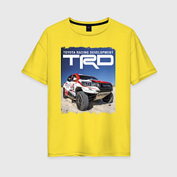 Женская футболка оверсайз Toyota Racing Development, desert