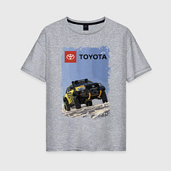 Женская футболка оверсайз Toyota Racing Team, desert competition