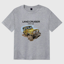 Футболка оверсайз женская Toyota Land Cruiser FJ 40 4X4, цвет: меланж